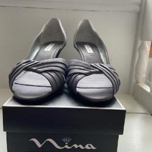 Nina  Culver LS Steel Luster Heels